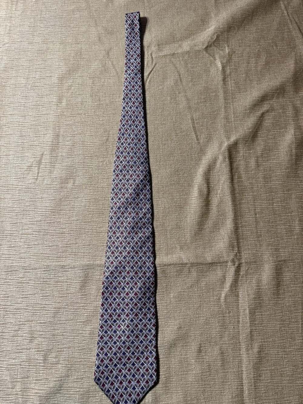 Oscar de la Renta Geometric Woven Silk Tie